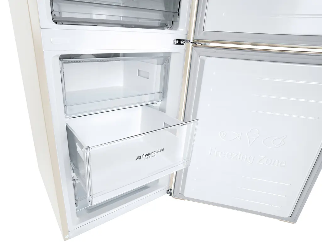 Холодильник LG 186x60х68 холодильне відділення 234 л морозильне відділення 107 л 2 двері А+ NF бежевий (GC-B459SECL) - фото 9