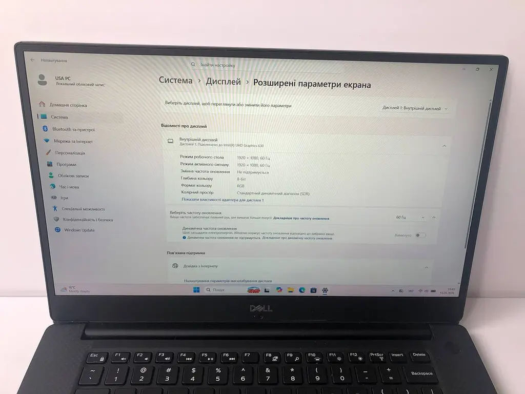 Ноутбук DELL XPS 15 9570 (i7-8750H / 16GB / SSD 256GB / GTX 1050 Ti 4GB) б/в - фото 6