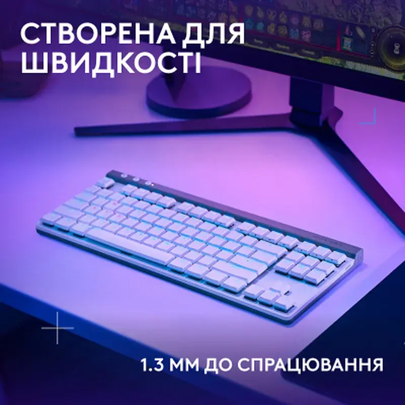 Клавіатура Logitech G515 TKL Lightspeed Tactile Bluetooth UA White (920-012539) - фото 3