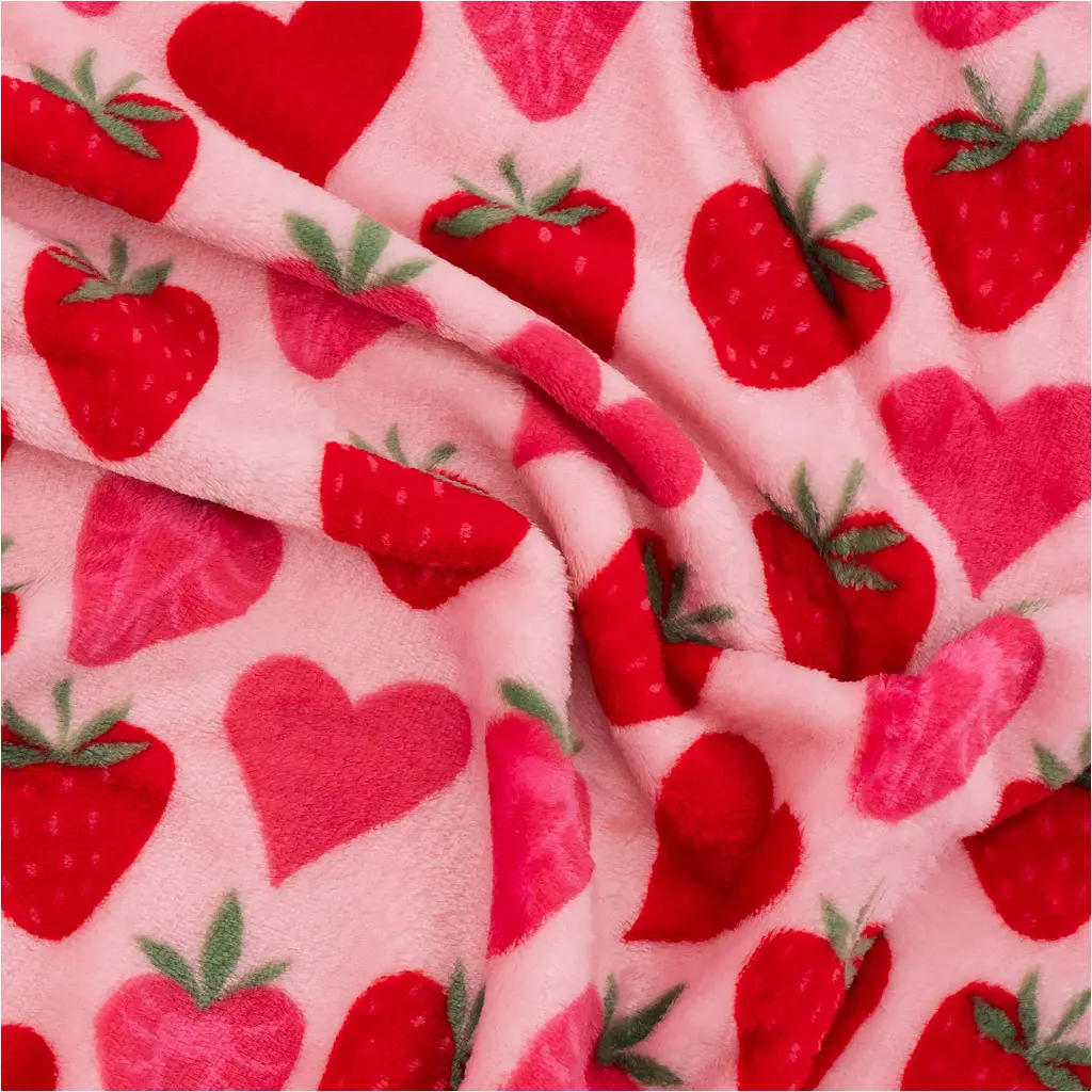 Плед Ardesto Valentine's Flannel 160х200 см полунички, рожевий (ART0145PB) - фото 4