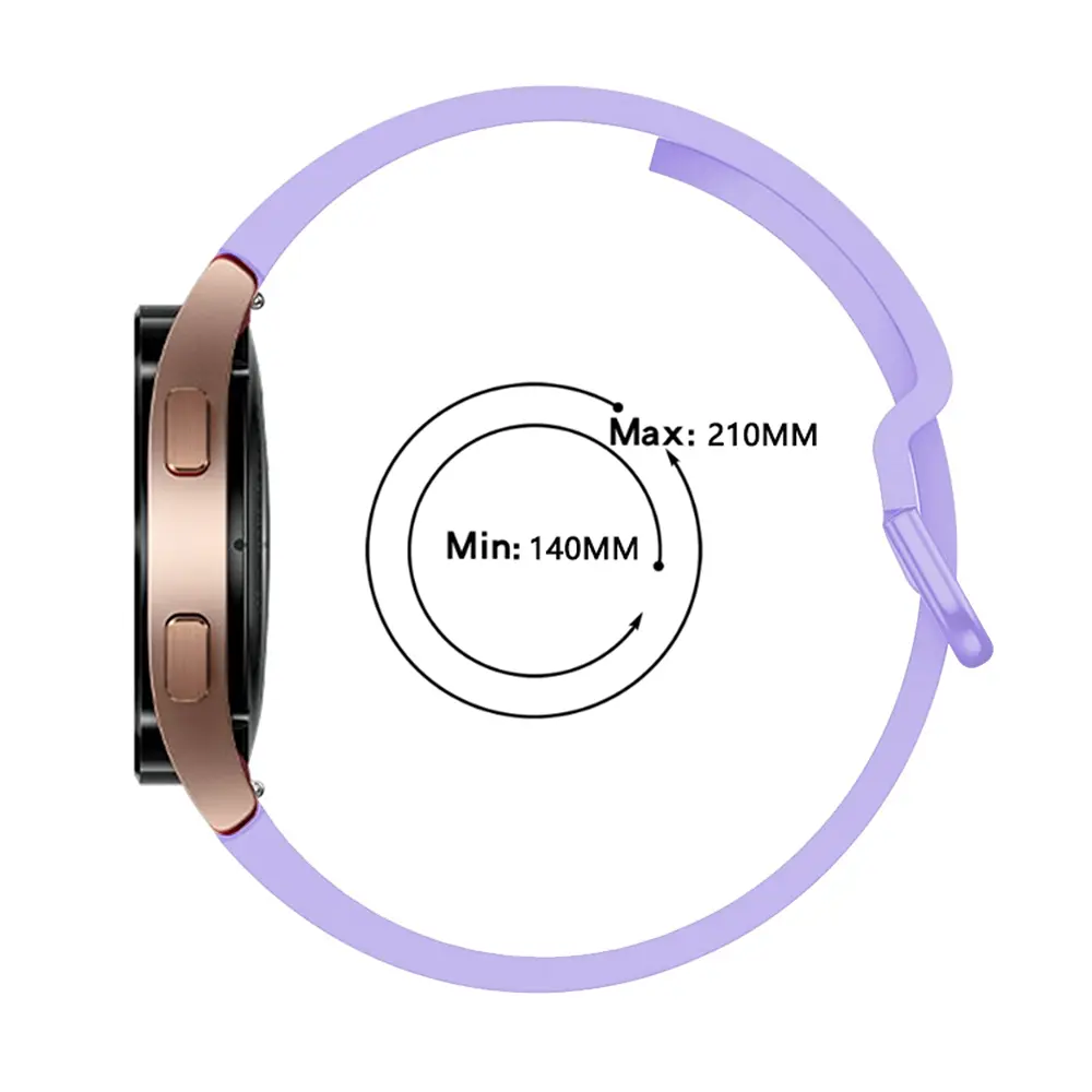Ремінець силіконовий BeWatch H2 для Samsung Galaxy Watch 4/5/6 Бузковий (0139324) - фото 4