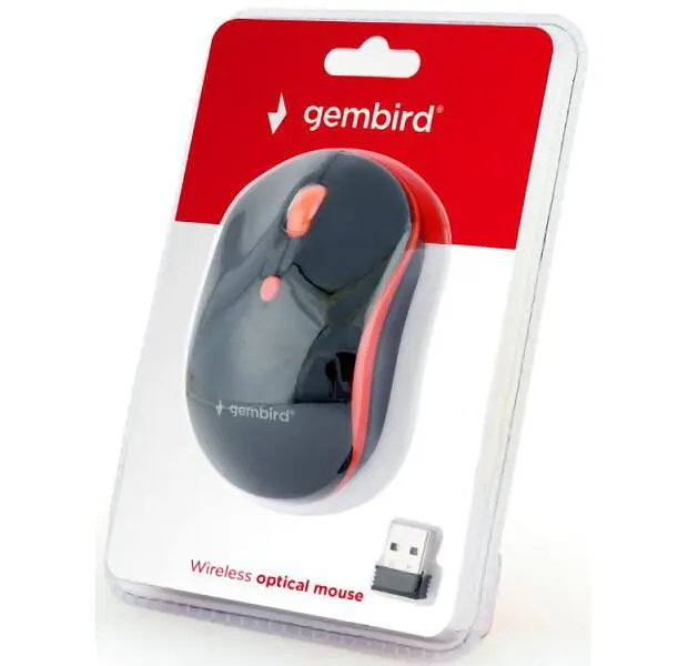 Миша Gembird MUSW-4B-03-R Black/Red - фото 3