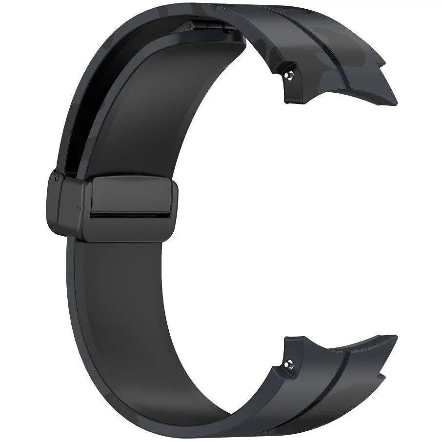Браслет Cls-color для Samsung Galaxy Watch 4 - чорно-сірий ширина кріплення 20мм силікон Watchbands (W31-0WB21134651) - фото 3