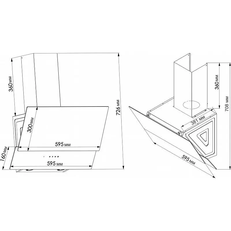 Витяжка ELEYUS LUNA 1200 LED 60 WH - фото 14