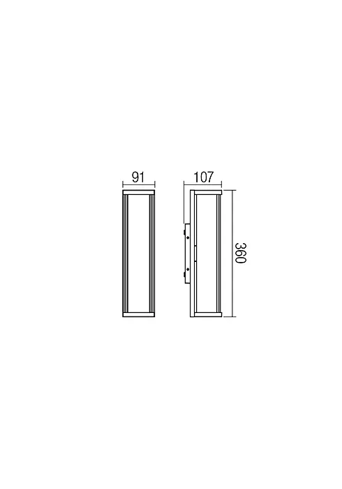 Бра вуличне VITRA AP E27 2X15W IP54 BK (5.1.1) Redo 9105 - фото 2