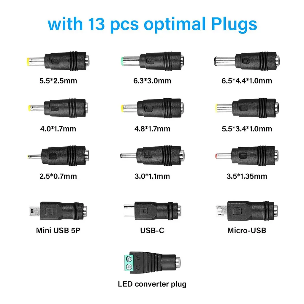 Кабель живлення 5,5 мм x 2,1 мм GINTOOYUN 5V USB2.0 — DC універсальний - фото 5