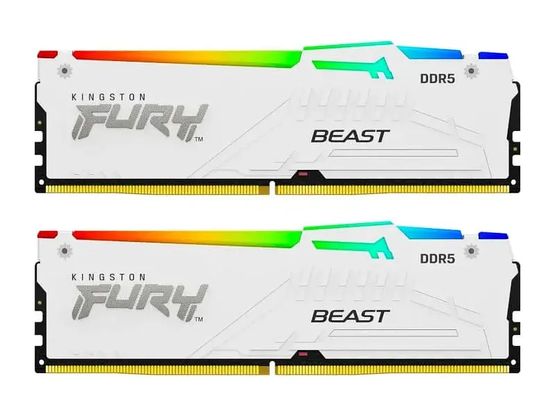 Модуль пам'яті Kingston FURY 64 GB (2x32GB) DDR5 6000 MHz Beast RGB EXPO White (KF560C30BWEAK2-64) - фото 5