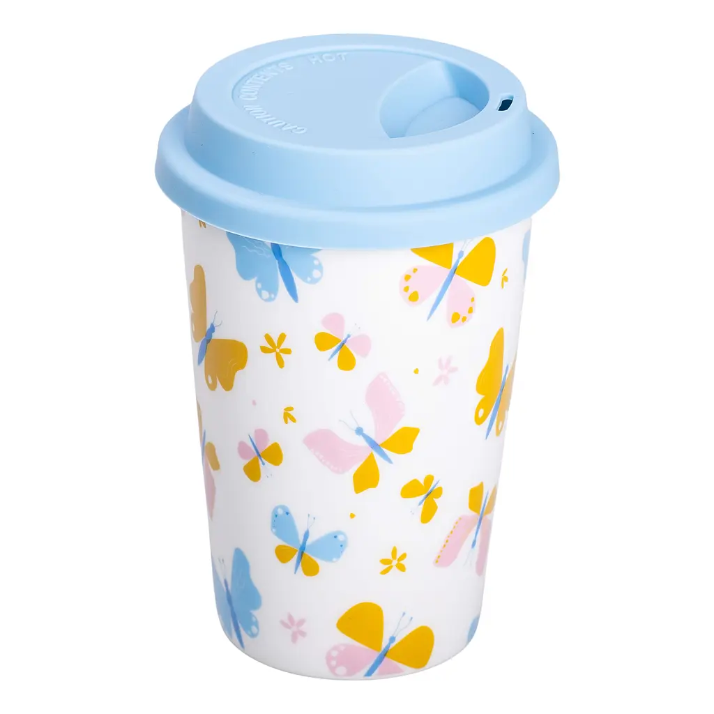 Склянка керамічна Liling Rongxiang Ceramic 420 мл із силіконовою кришкою білий RX-N240546W - фото 2
