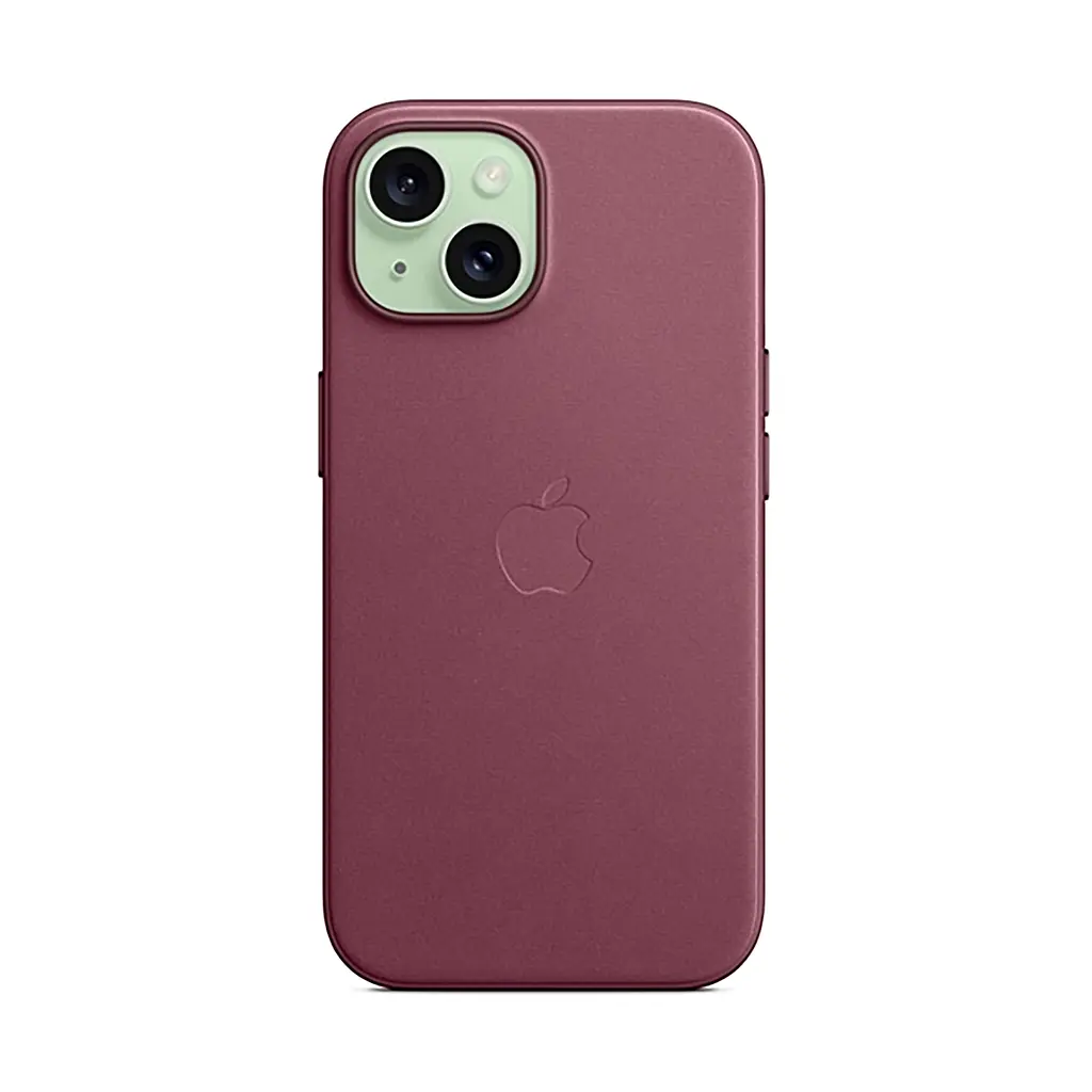 Чехол для Apple iPhone 15, FineWoven Case with MagSafe, бордовый, защитная накладка из материала FineWoven, противоударный, для iPhone, защита всего корпуса, поддержка беспроводной зарядки и MagSafe, (ARM71976) - фото 6