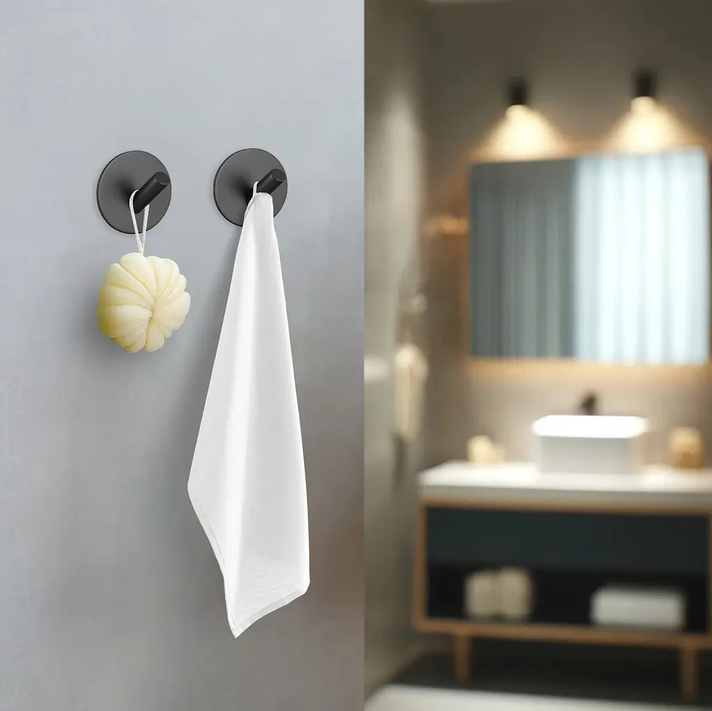 Набір клейких гачків Fabrika Lux Black, 2шт. - фото 2