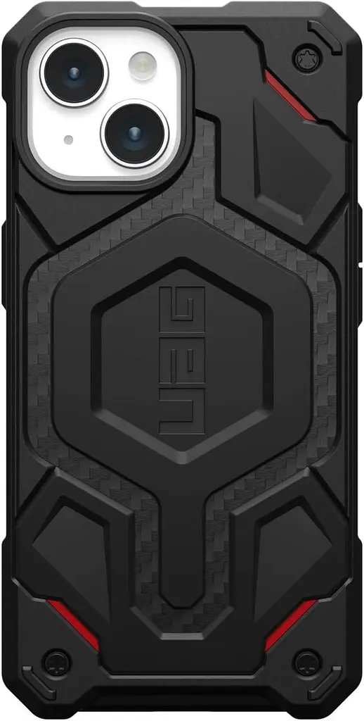 Чохол протиударний UAG Monarch Pro MagSafe для iPhone 15 (6.1") Carbon Fiber 1143401F4242