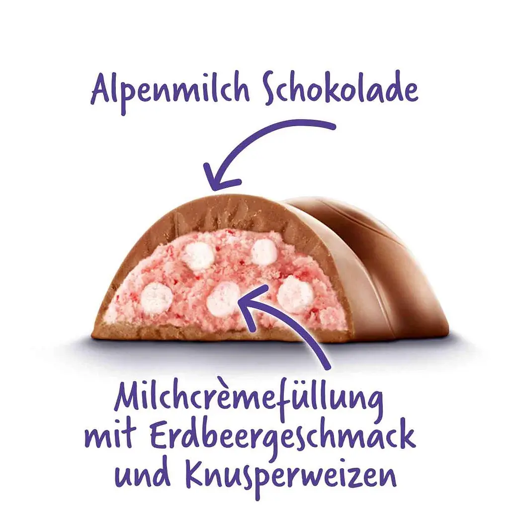 Шоколадні батончики Milka Erdbeer Riegel Strawberry 5 х 36.5 г - фото 4