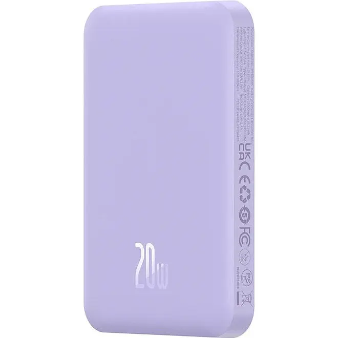 Зовнішній акумулятор Baseus Magnetic Bracket Mini 5000mAh 20W Purple (P10022107513-00) [117954] - фото 2