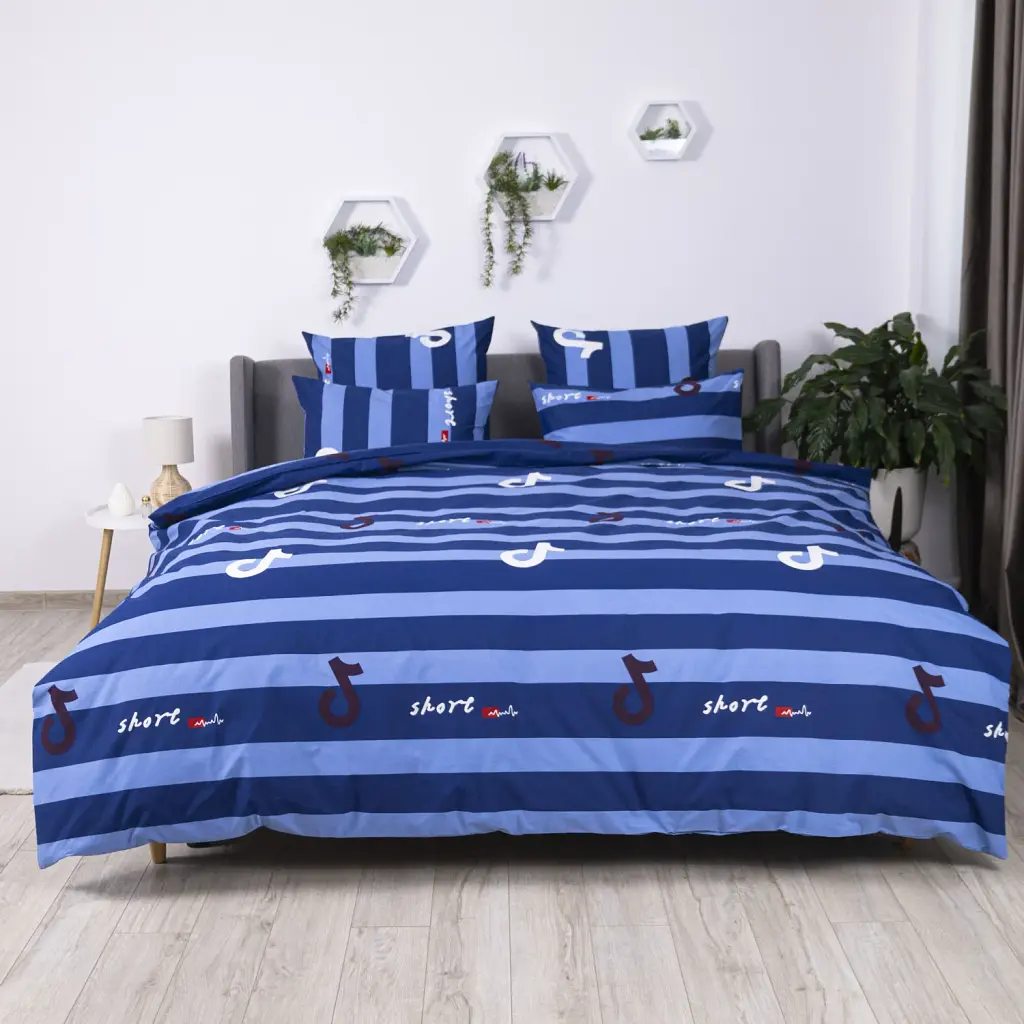 Постільна білизна ТЕП Soft Dreams Line Blue 70x70 двоспальна синя - фото 2