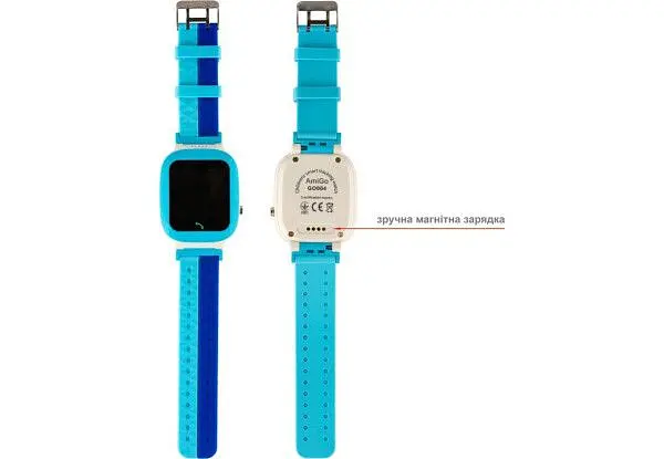 Дитячий смарт-годинник AmiGo GO004 Splashproof Camera+LED (Blue) [52490] - фото 3