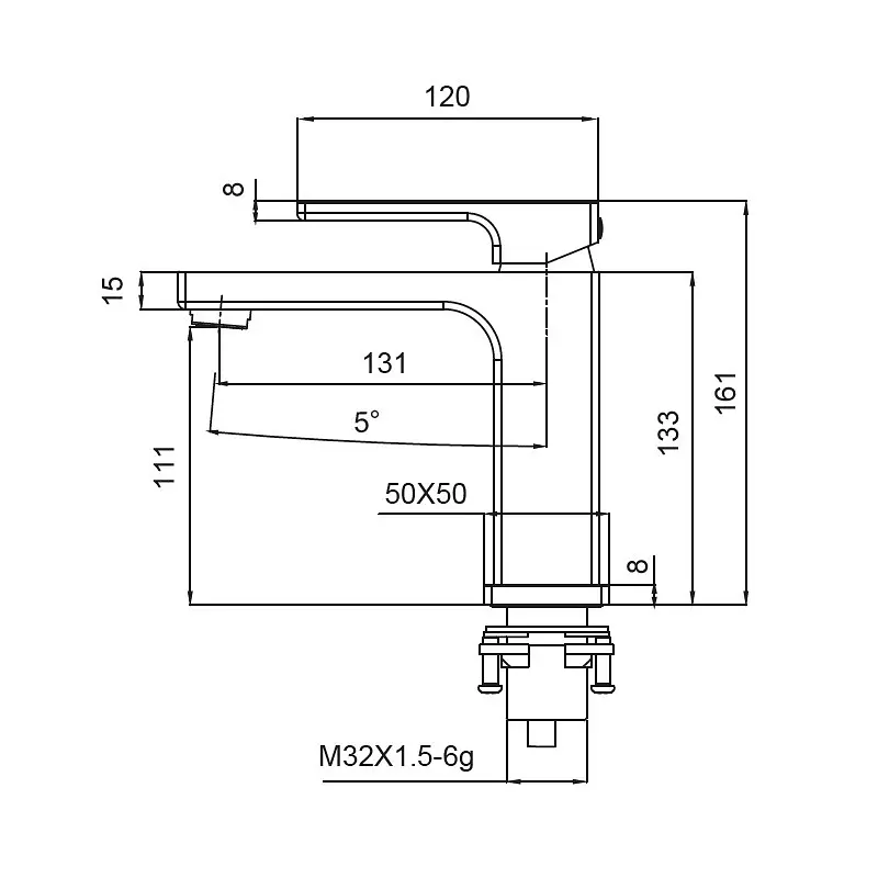Змішувач для раковини Koer KB-10009-01 (KR3498) - фото 2