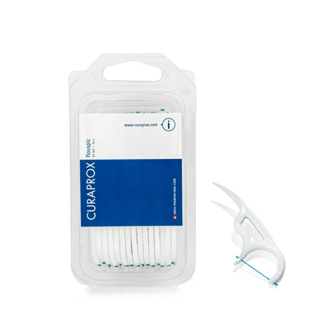 Флоспік Curaprox Flosspic нитка + зубочистка, 30 шт - фото 4
