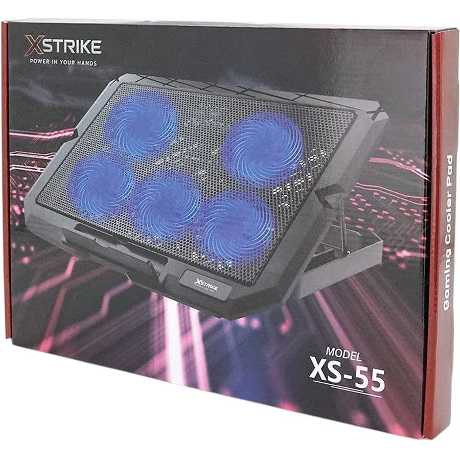 Охлаждающая подставка для ноутбука до 15.6 дюйма XSTRIKE 55XS 5xfans 70mm - фото 3
