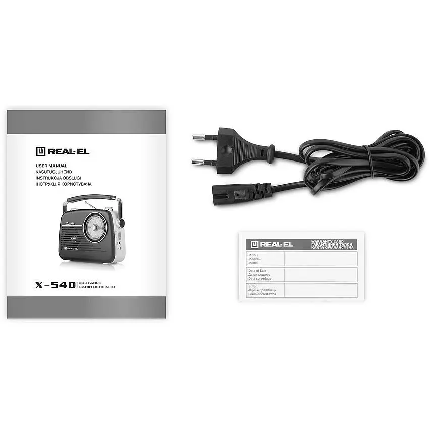 Радиоприемник портативный Real-EL X540 аккумулятор батарейки сеть 220 В - фото 7