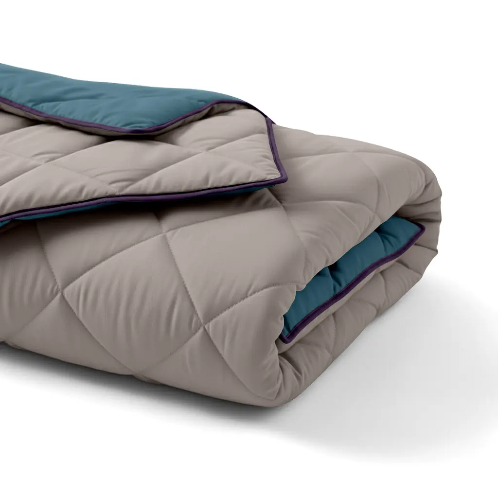 Покривало Cosas OCEAN SAND CS5 200х230 см стьобане двостороннє на ліжко та диван (Blanket_68Sky_84Quartz_kt_95Aurora_200x230) - фото 6