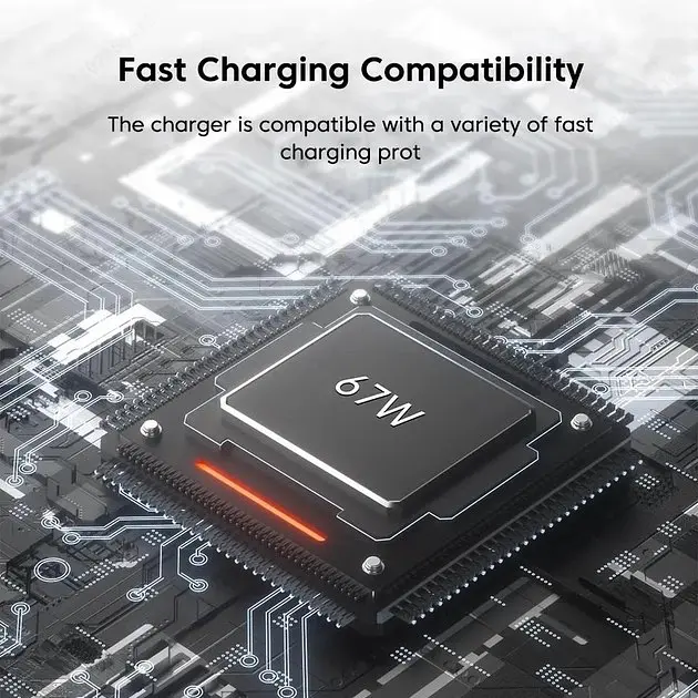 Зарядный комплект-блок и кабель Xiaomi 67W 3 выхода GaN Charger 2 USB-C + 1 USB-A - фото 7