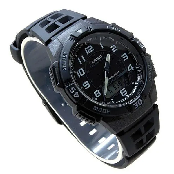 Наручные мужские часы электронные круглые оригинал из Японии Casio Collection AQ-S800W-1BVEF - фото 2