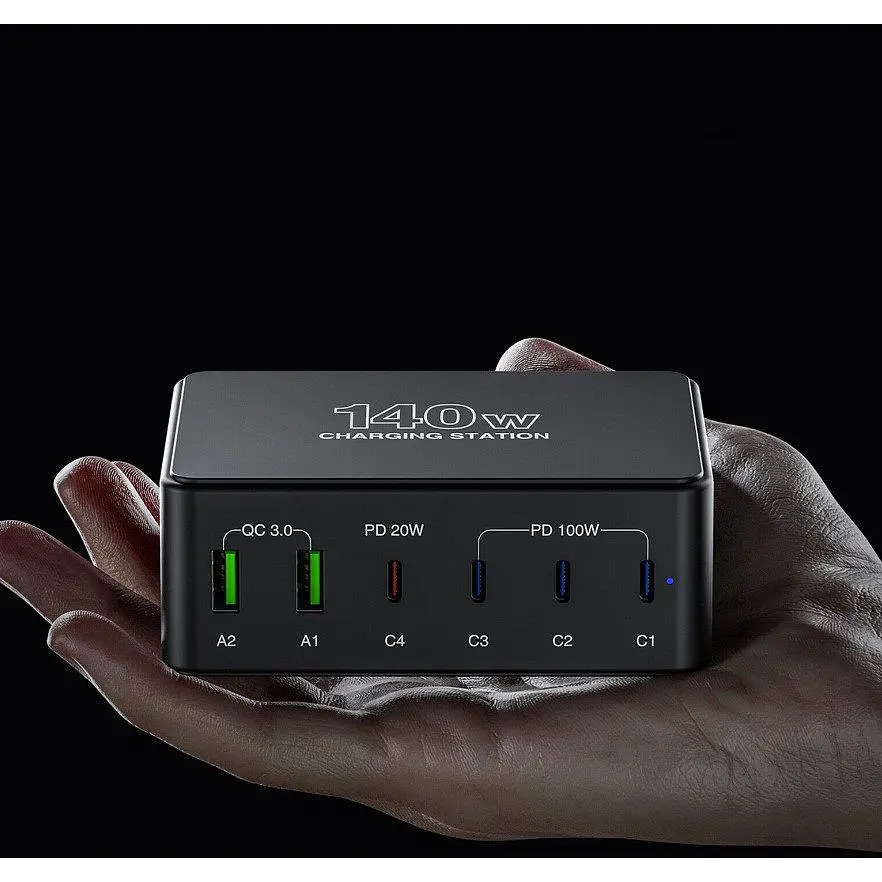 Зарядное устройство универсальное Voltronic fast charger USB QC3.0/PD/PPS 140W - фото 4