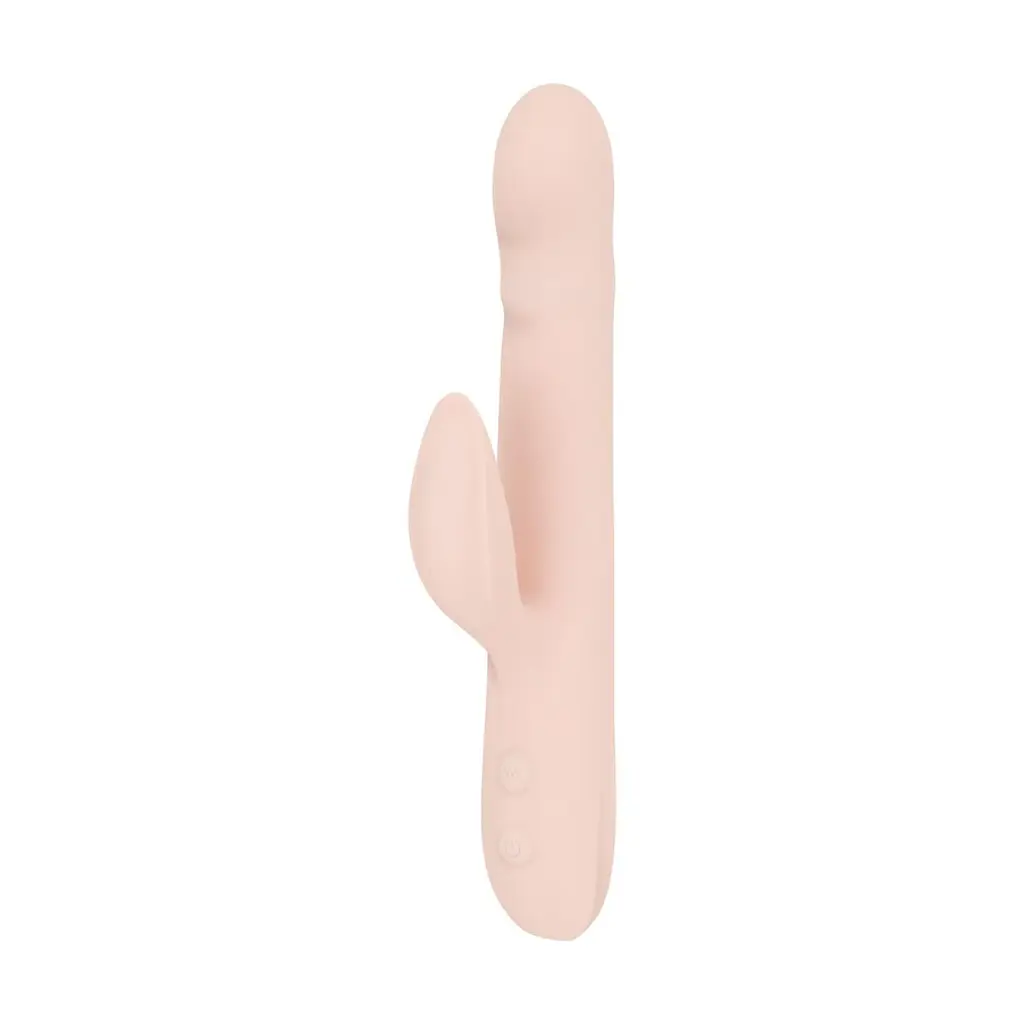 Вібратор-кролик із пульсацією Good Vibes Only - SHAI Thrusting Vibrator Soft Silicone - Pink, 3 мотори - фото 2
