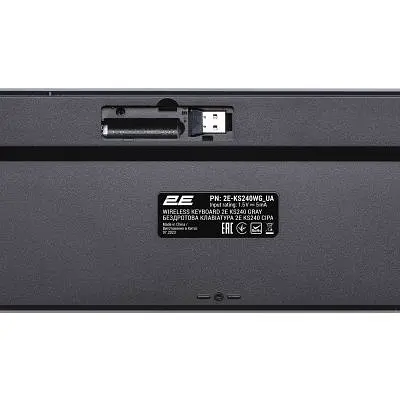 Комплект 2E MK440 Wireless/Bluetooth UA Black/Grey (2E-MK440WBGR_UA) - фото 4