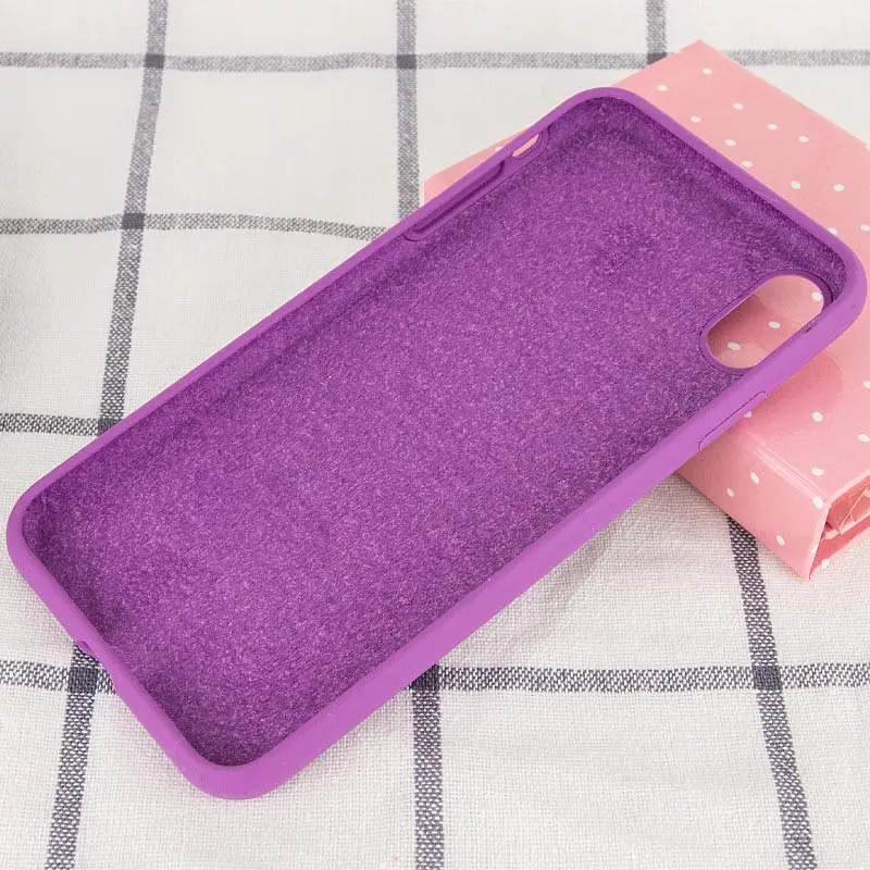 Чохол Silk Full Protective (AA) NO LOGO для Apple iPhone X / XS (5.8") Фіолетовий / Grape - фото 3