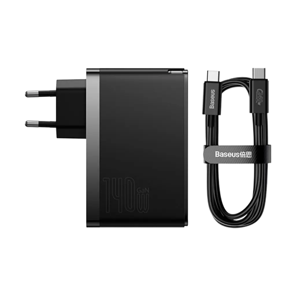 Сетевое зарядное устройство для Baseus GaN5 Pro 3 порта, USB + Type-C 140W Черный (CCGP100201) - фото 3