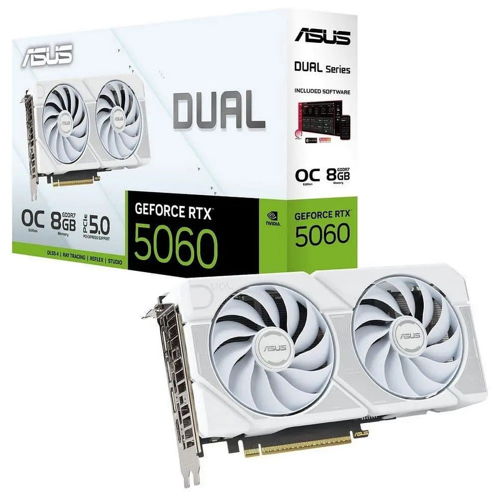 Відеокарта ASUS RTX 5060 8GB DUAL OC WHITE (DUAL-RTX5060-O8G-WHITE) (GDDR7, 128 bit, PCI-E v5.0 x16) - фото 12