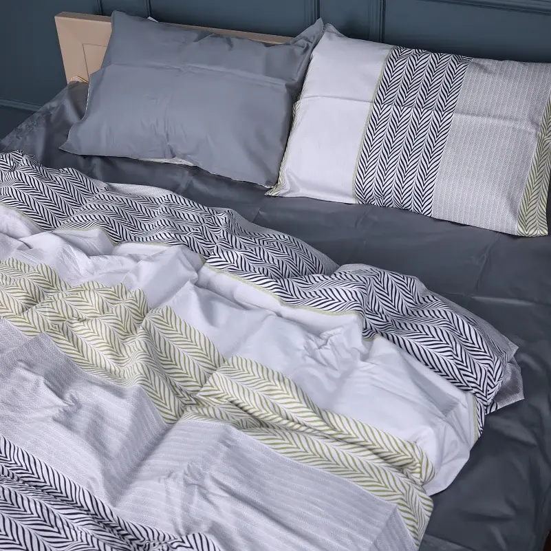 Наволочка MirSon Сатин Geometric comfort 45х45 см сіра (2200011123813) - фото 2