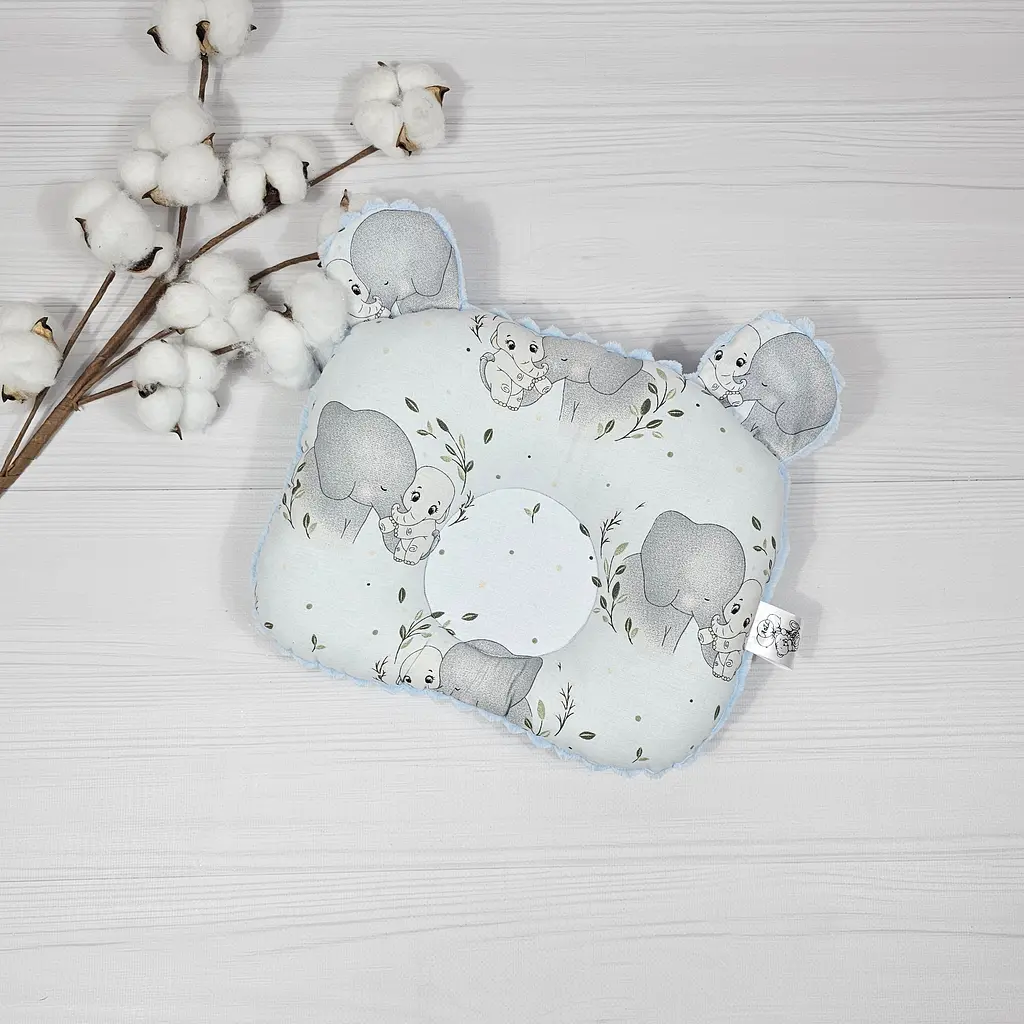 Дитяча ортопедична подушка 24×32 для новонароджених a.l.babybox Колискова савани Блакитний