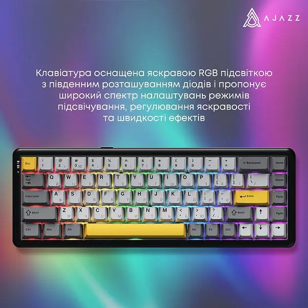Клавіатура магнітна дротова Ajazz AK680 MAX Magnetic Switch RGB USB Black (AK680-M-BGY-AW) - фото 3
