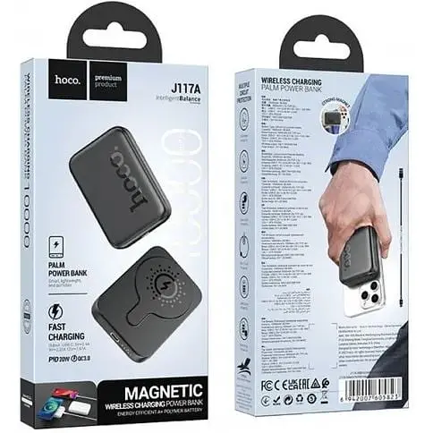 Аккумулятор внешний Hoco J117A Esteem PD20W magnetic магнитный 10000mAh черный - фото 6