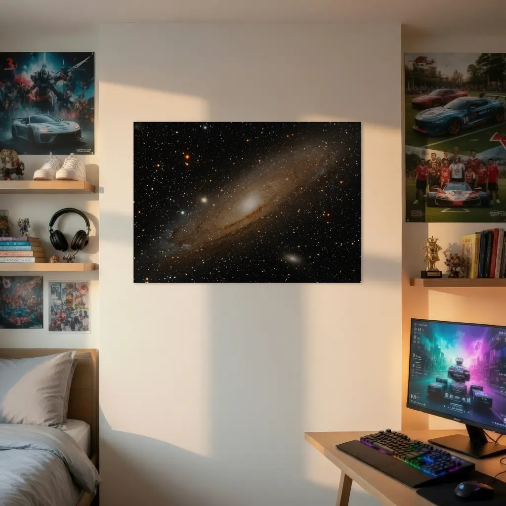 Інтер'єрна картина Галактика Андромеди, туманність, Andromeda Galaxy, астрономія, космос, НАСА, наука, 43×60 см (id6722) - фото 3