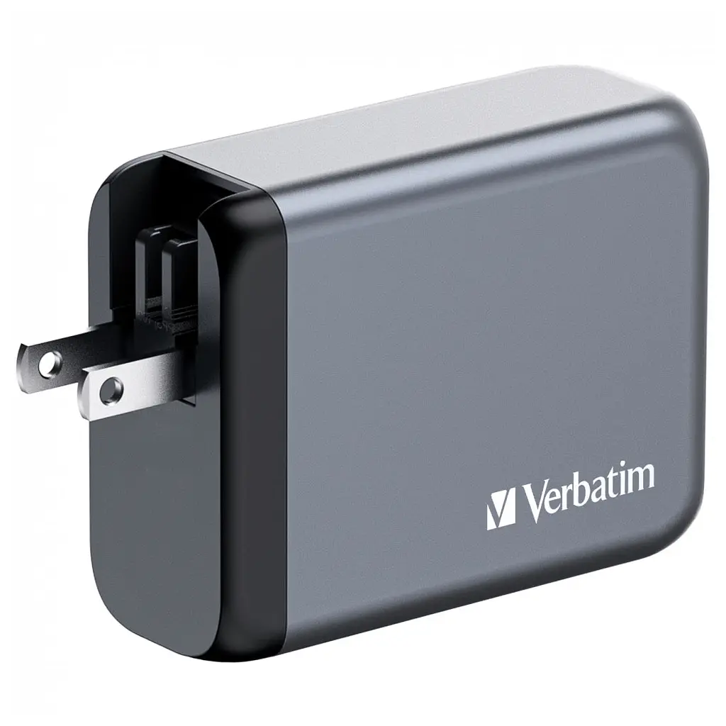 Зарядний пристрій Verbatim GaN 100 W 4 ports (2xUSB-C-100 W,USB-C 65 W /USB-A -3.0) (32202) - фото 4
