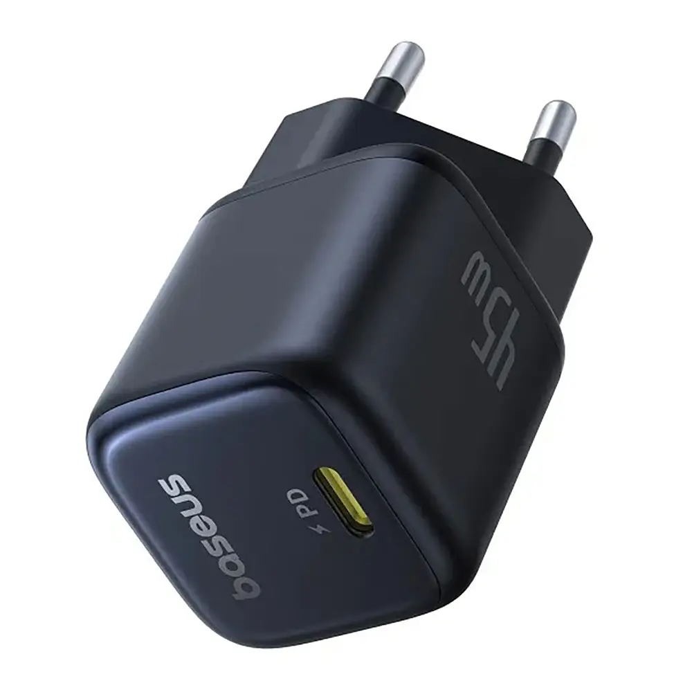 Мережевий зарядний пристрій Baseus PicoGo GaN Fast Charger 1C 45W EU Cosmic Black (P10176800123-00) - фото 4