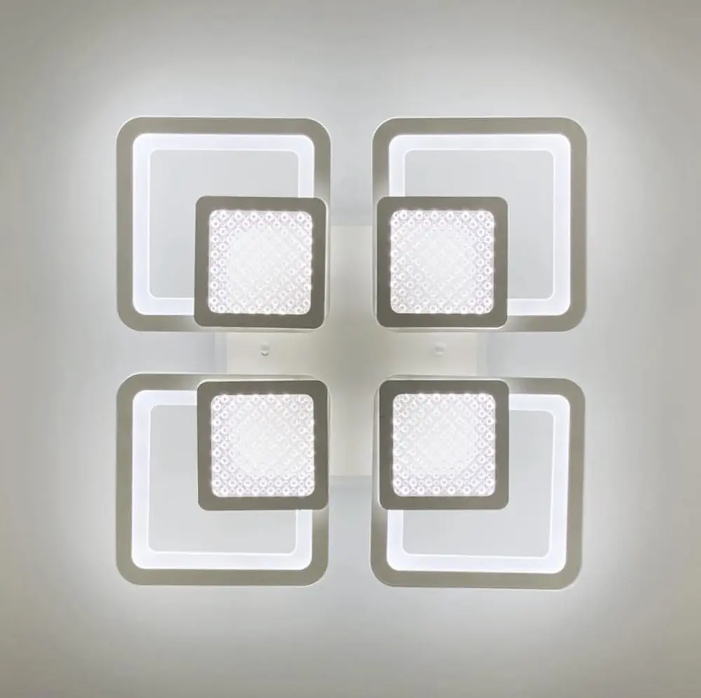 Люстра LED на 4+4 квадрата в белом цвете Line.F A 2727/4 RGB WH - фото 3