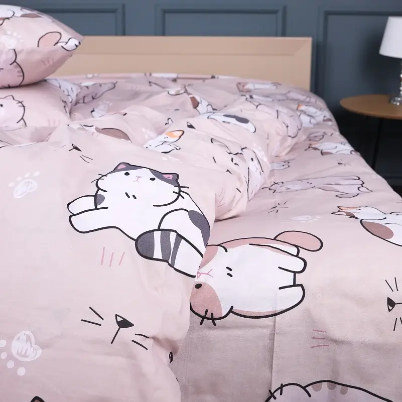 Простыня MirSon Ranforce Elite 17-0665 Cream Kittens 110х160 см (2200009882388) - фото 2