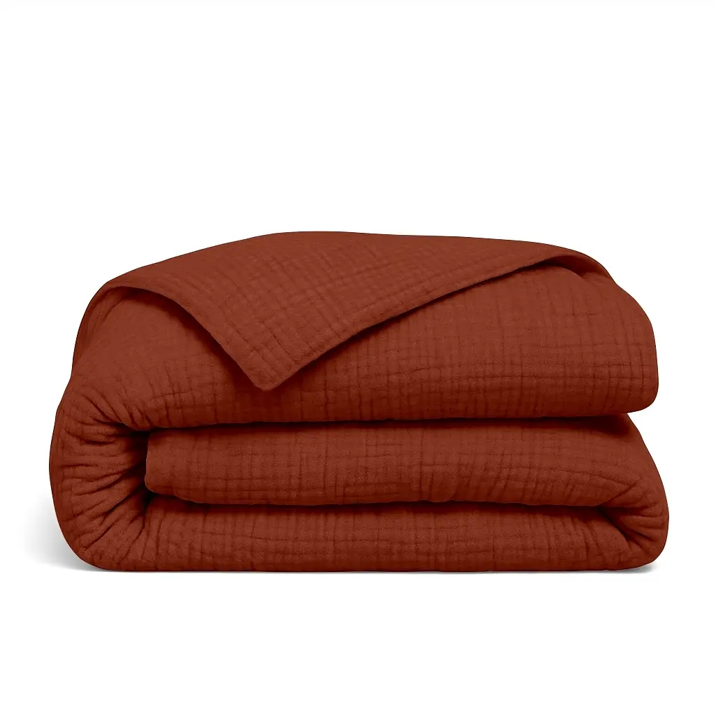 Комплект постільної білизни Cosas двоспальний без простирадла муслін SANGRIA 180 x 220 см (Set_Muslin_29Sangria_180_2) - фото 5