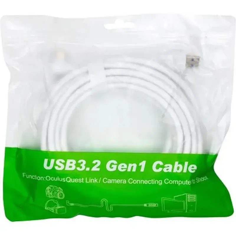 Дата кабель USB 3.2 Gen1 AM to USB-C 5.0m for VR Oculus Quest 2 PowerPlant (CA913244) - фото 3