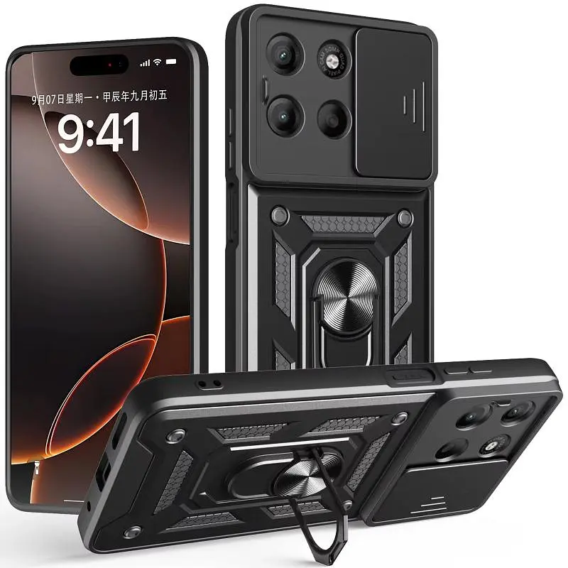 Чохол Ummi Camshield Serge Ring для Motorola Edge 60 / 60 Fusion Чорний / Black - фото 2