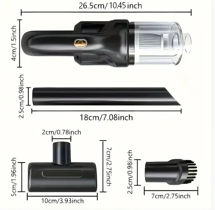 Автомобільний бездротовий пилосос Car vacuum cleaner AND XL-1452 - фото 2