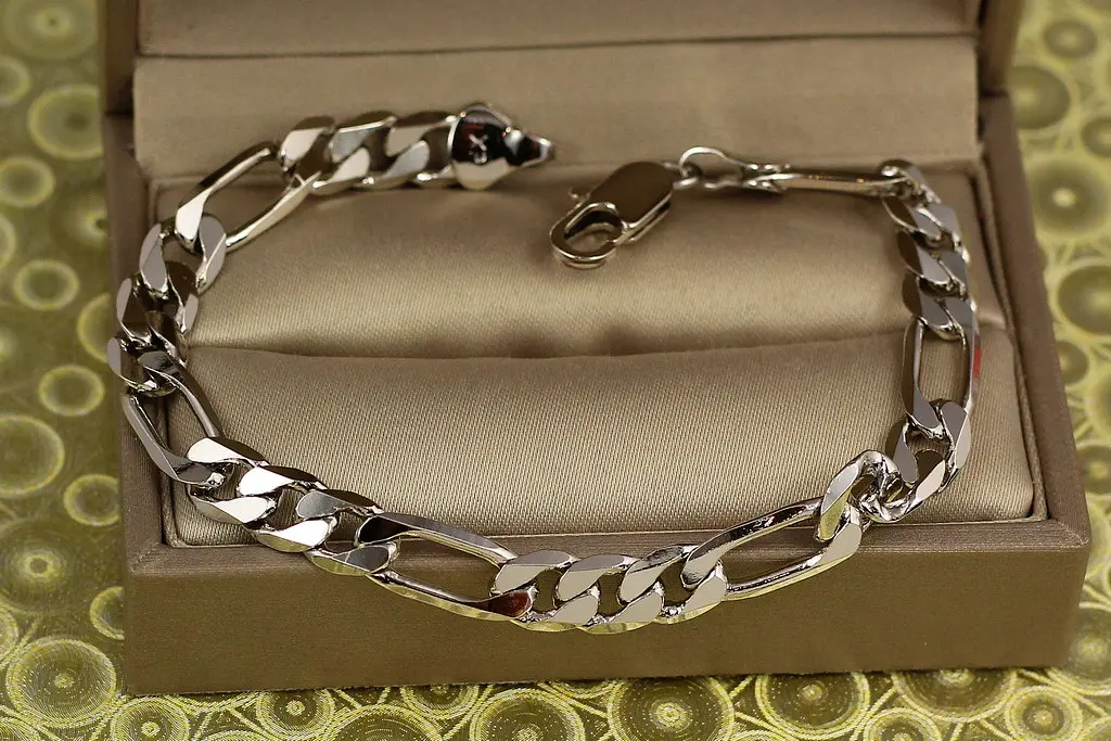 Браслет Xuping Jewelry фігаро 19 см 6,5 мм сріблястий