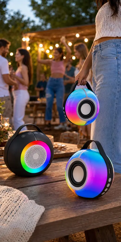 Колонка Bluetooth SY-333 / Акумуляторна колонка з LED підсвічуванням / Акустична колонка переносна - фото 3