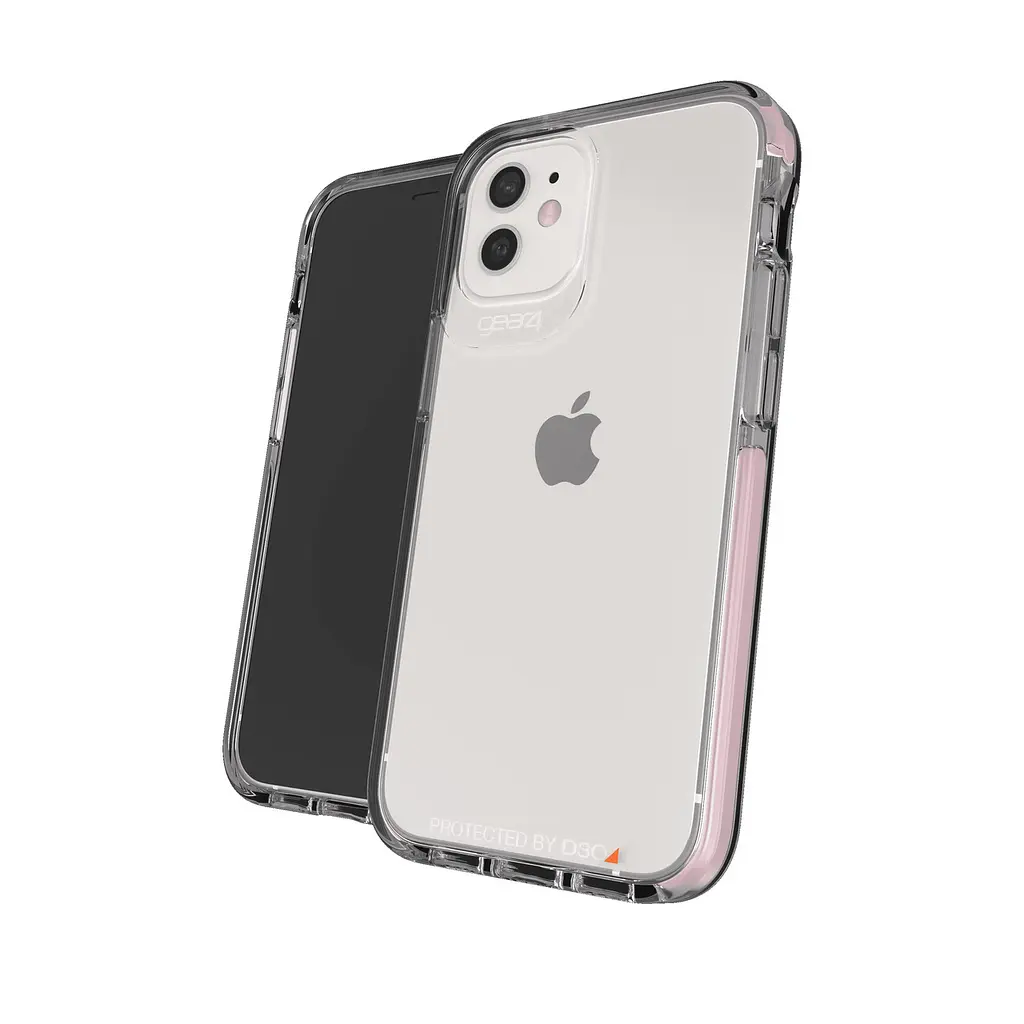 Протиударний прозорий чохол Gear4 Piccadilly D3O для iPhone 12 Mini (5.4") Pink + Transparent - фото 4