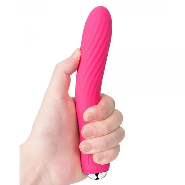 Ребристий вібромасажер Svakom Anya Heating Vibrator, 19.5х3.3 см (рожевий) - фото 4