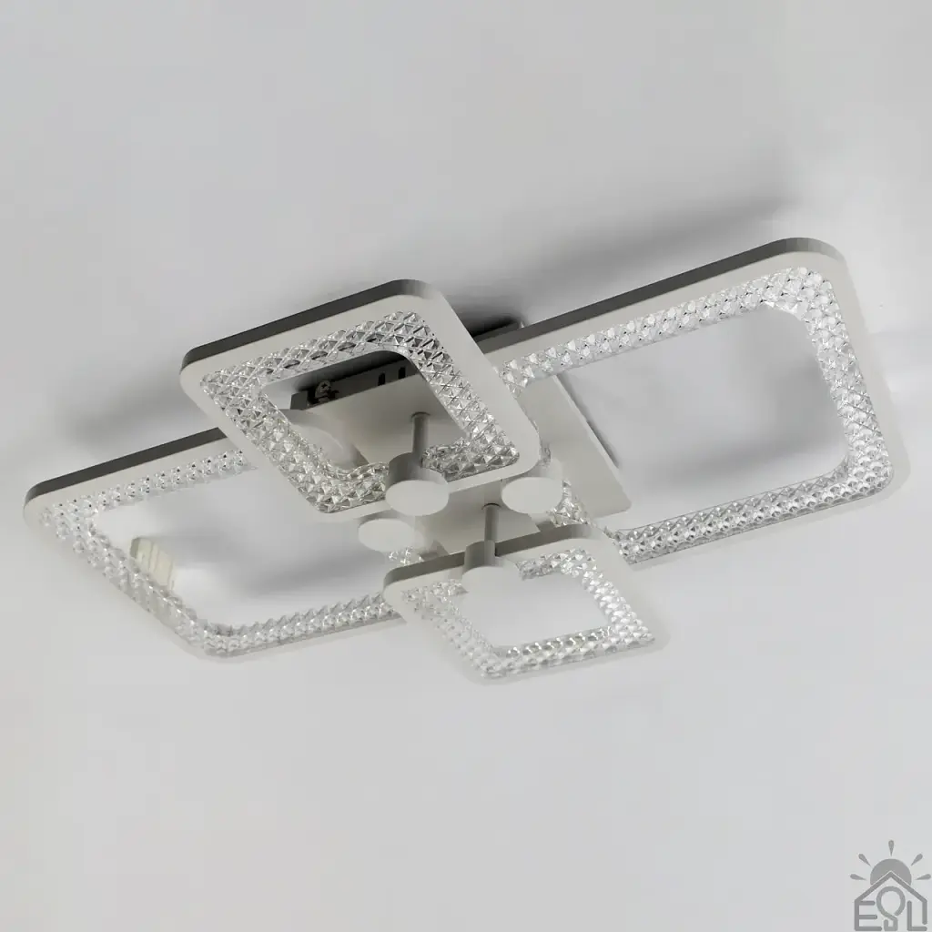 Керована світлодіодна люстра TIRE 60W 4S-APP-580-420-95-WHITE/CLEAR-220-IP20 ESLLSE - фото 7